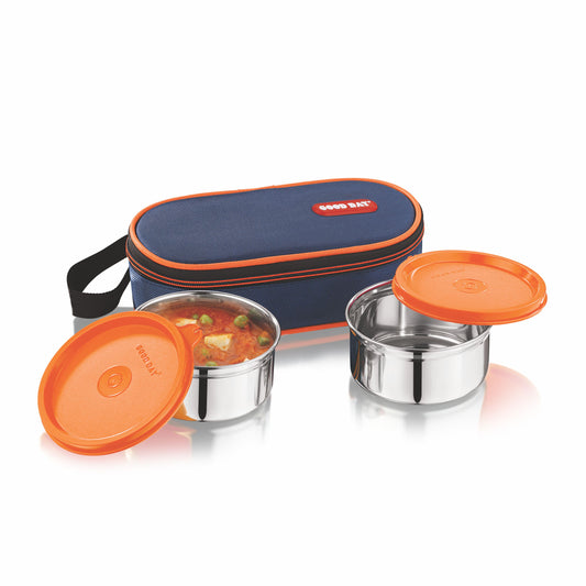 Perfect Twin Steel Lunch Box